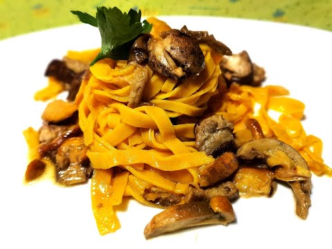 TAGLIATELLE AI FUNGHI PORCINI, 3 ingredienti e SENZA PANNA con #videoricetteinsieme