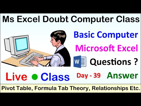Excel Live Computer Class | Excel Doubt Class | Excel Pivot Table Full Explain | Excel Relationships