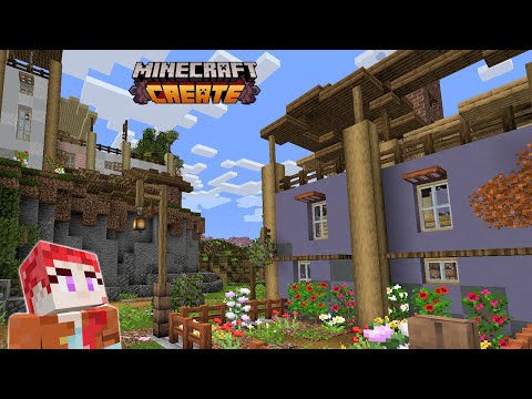 Minecraft Create Mod Survival Series: Starting A Pretty Village (episode 13)