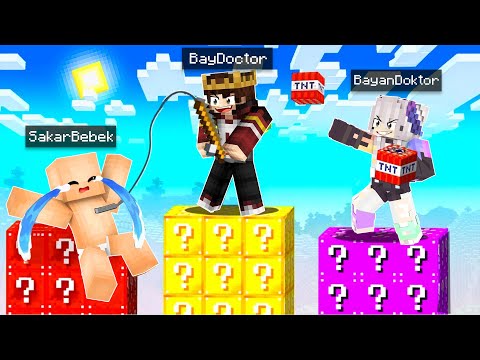 ZENGİN ŞANS BLOĞU ADASI vs FAKİR ŞANS BLOĞU ADASI - Minecraft