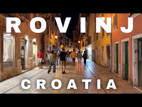 Rovinj Croatia  🇭🇷 Walking Tour,  unforgettable evening in Rovinj Croatia 4K UHD 