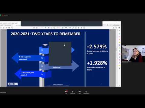 EMGN年次会議でのアティナ・チャツィペトロウ（2022年1月24日）