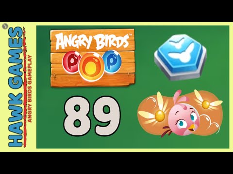 Angry Birds Stella POP Bubble Shooter Level 89 - Walkthrough, No Boosters