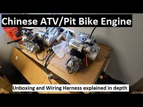 Chinese ATV/Pit bike engine unboxing and detailed wiring harness explanation