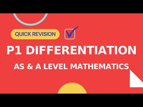 P1 Differentiation | Quick Revision of All Concepts |AS/A-level Math 9709 | Add Math (IGCSE/O-level)