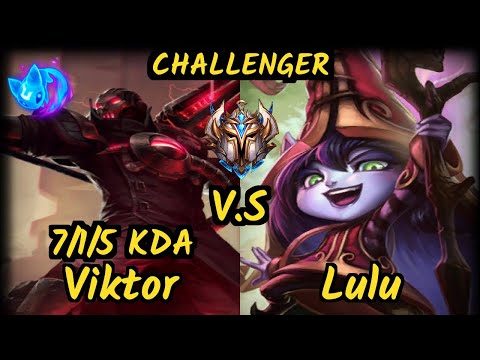 Grevthar (VIKTOR) vs LULU - 7/1/5 KDA MID CHALLENGER GAMEPLAY - BR