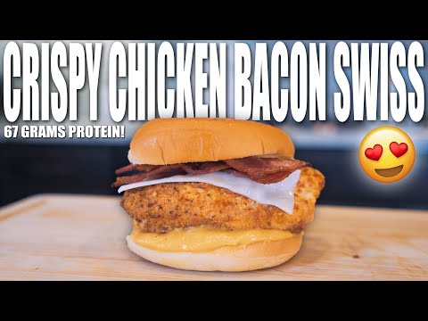 ANABOLIC CRISPY CHICKEN BACON SWISS | Easy High Protein Air Fryer Fried Chicken Recipe