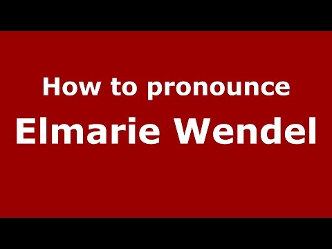 How to pronounce Elmarie Wendel (American English/US)  - PronounceNames.com