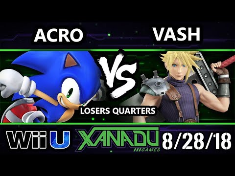 S@X 265 Smash 4 -  Acro (Sonic) Vs.  Vash (Cloud) Wii U Losers Quarters