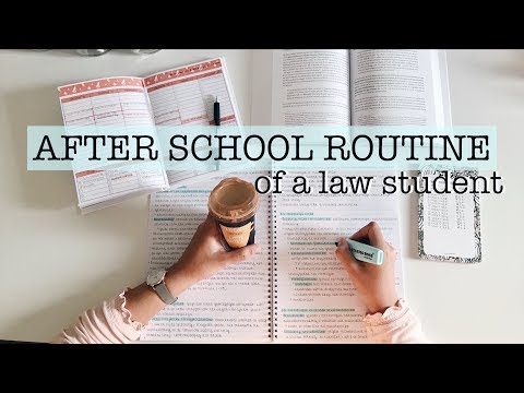 AFTER SCHOOL ROUTINE OF A LAW STUDENT