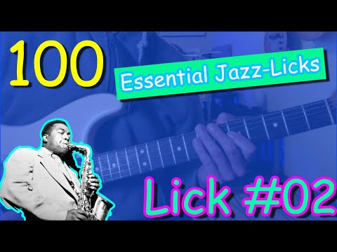 100 essential jazz-licks - lick #02 (guitar lesson with tablature)