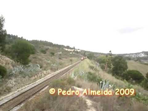 CP 1557+Comboio Iberian Link Nº 47806 perto de Vila Nova da Barquinha