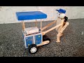 Make On Matchbox Ice Cream Trolley With Robot Robot Rickshaw Pusher Matchbox Icecream Toys Craft Diy