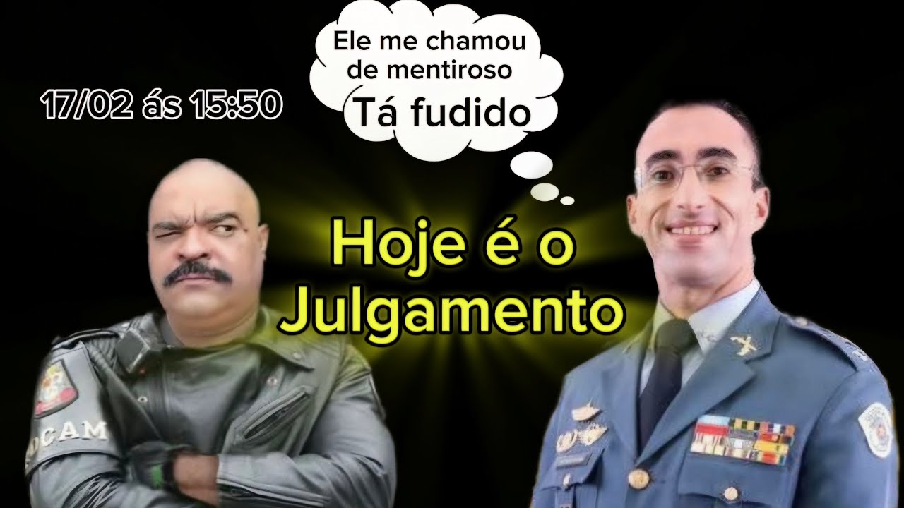 Hoje é o meu julgamento no tribunal de justiça militar 17/02/2025