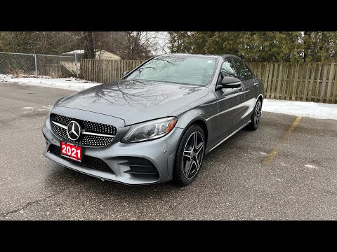2021 Mercedes-Benz C300 in Grey Metallic here @ Brantford Honda - ARU11190 VIN: W1KWF8EB8MR625206