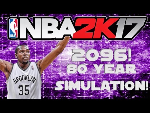 NBA 2K17 MyLeague - 80 Year Sim! Year 2096 (Records Broken, 8 MVPs, Lebrons Reign, Durant to Nets?!)