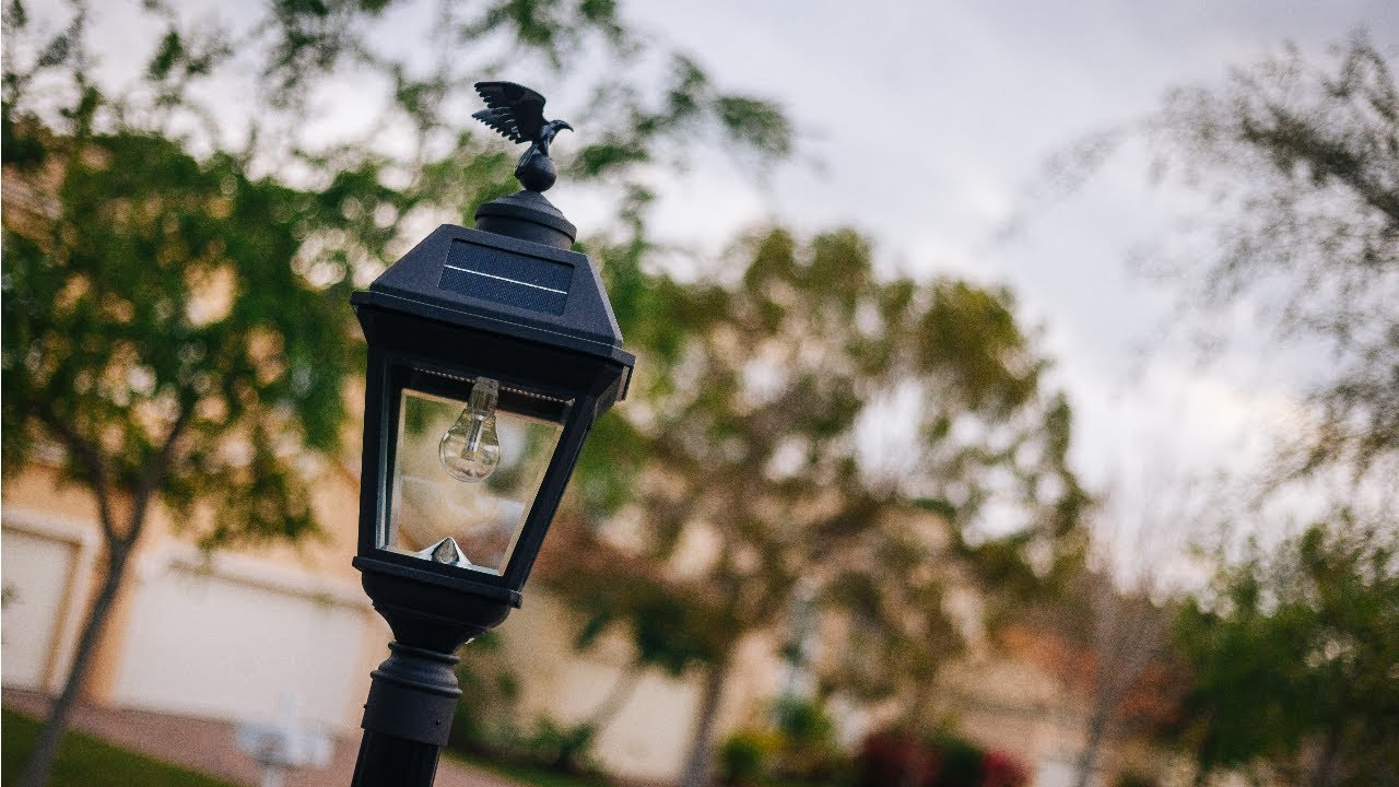 Watch A Video About the Imperial Acorn Black Post Mount LED Solar Light