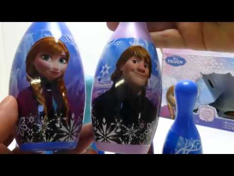 DISNEY FROZEN BOWLING SET ELSA, ANNA  OLAF TOYS UNBOXING 4K - toy for children.mp4