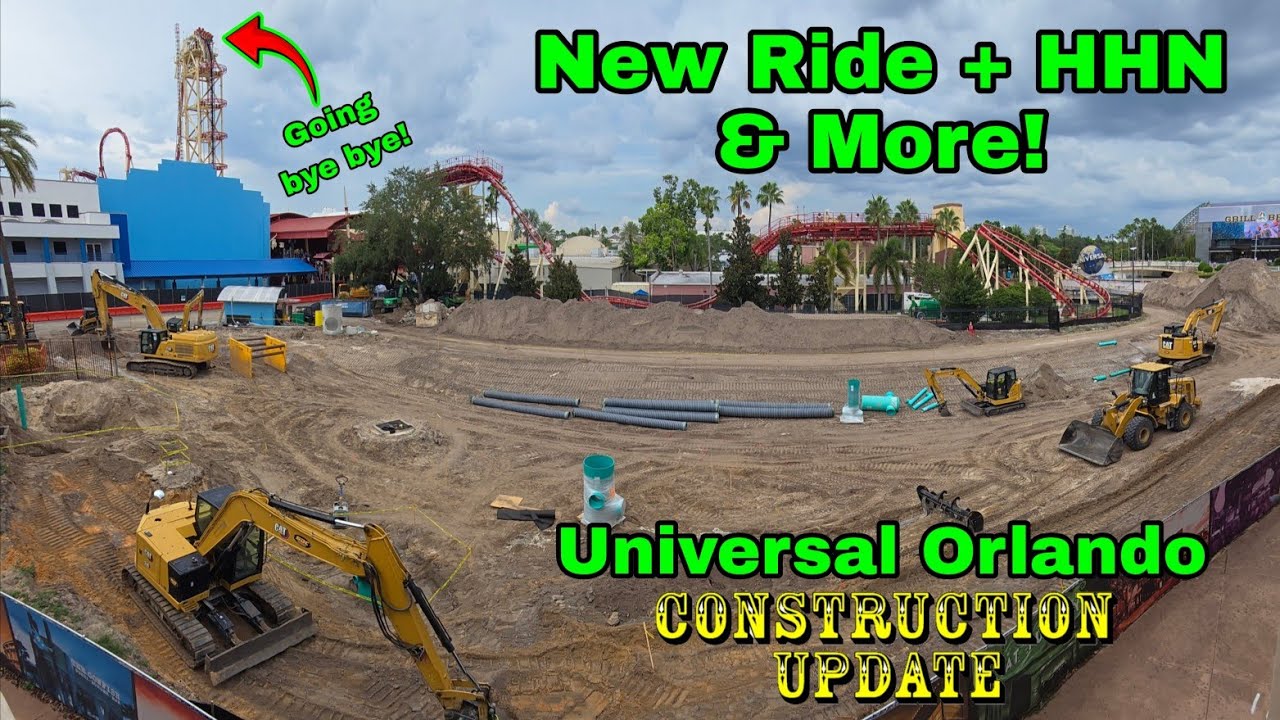 Universal Orlando Resort New Ride Construction Update, HHN Work, & More 8.2.25 HRRR Closing Soon!