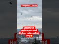 Fighter Jets and BlackHawk helicopters circling New York City right now 12/11/21 #NYC #NewYorkCity
