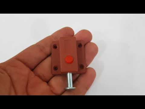 Window Cabinet Push Button Spring Load Automatic Door Bolt Latches Lock