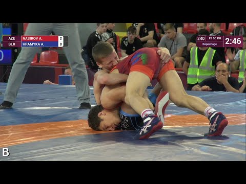 Repechage FS - 55 kg: A. NASIROV (AZE) v. A. HRAMYKA (BLR)