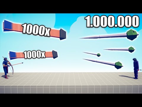 1.000.000 DAMAGE NEEDLE vs 1000x OVERPOWERED GODS - TABS | Totally Accurate Battle Simulator 2023