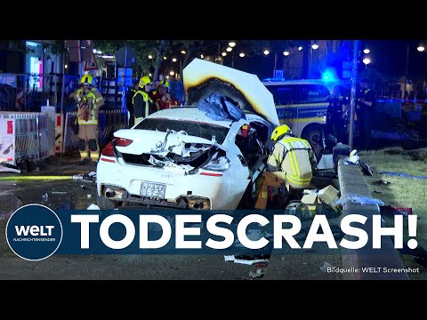BERLIN: "Alleinrennen!" - Tragischer Unfall am Ku'damm! Auto prallt gegen Betonwand und fängt Feuer