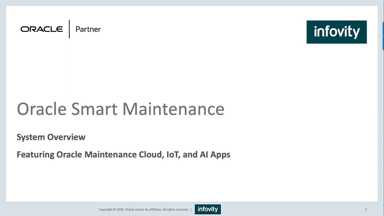 Webinar - Introduction to Oracle Maintenance Cloud