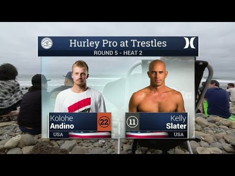 Kolohe Andino vs. Kelly Slater Round Five, Heat 2 - 2016 Hurley Pro at Trestles