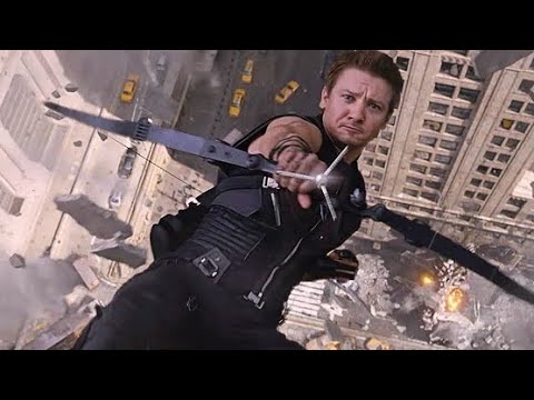 Hawkeye "I Got Him" Scene-New York Battle Scene And Other Fight Scene-The Avengers (2012) Movie clip
