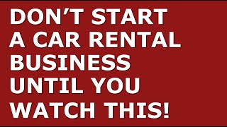 How to Start a Car Rental Business | Free Car Rental Business Plan Template Included
