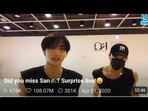 Ateez Vlive Eng San & Seonghwa dancing. Record high views. More in desc. 4-1-2020