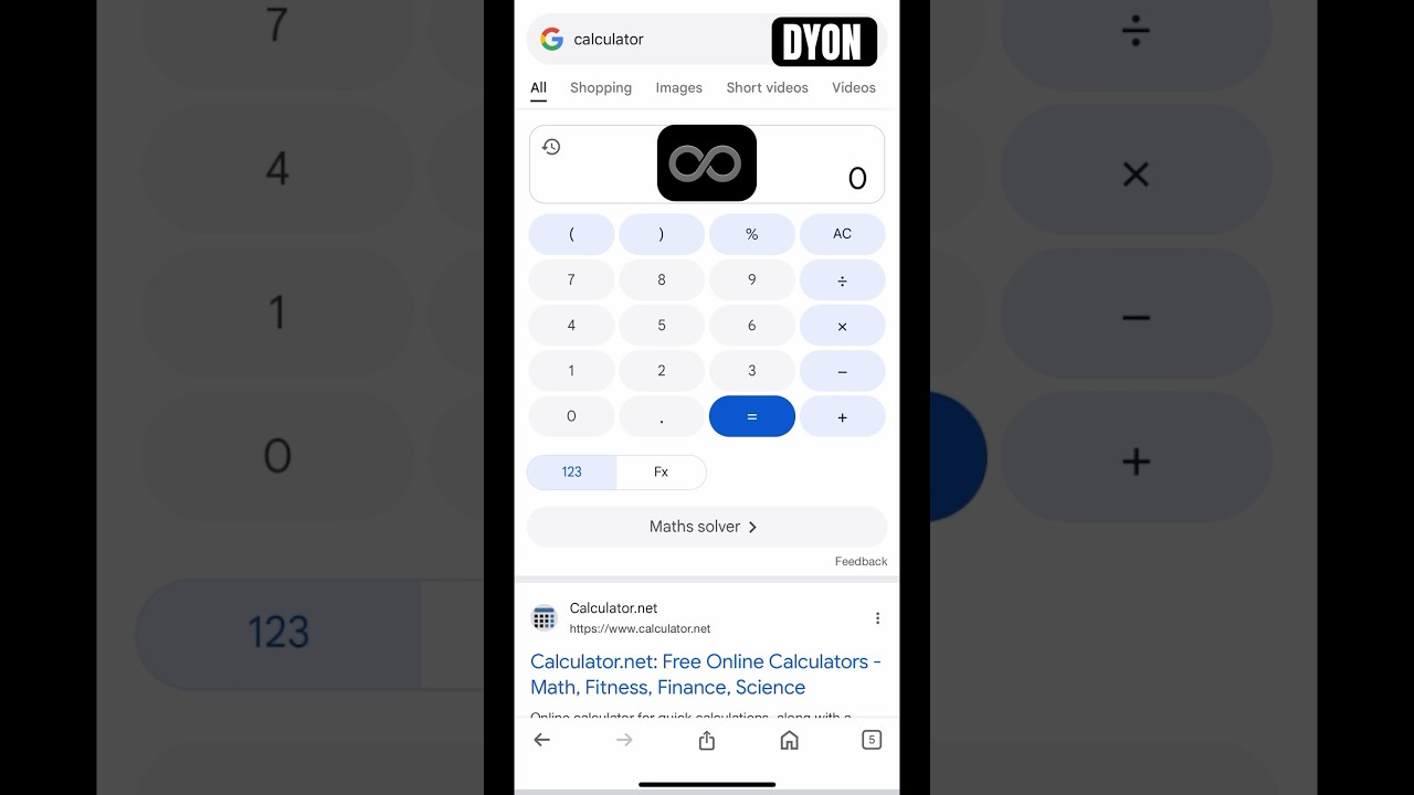 Calculator error #error #calculatorhacks #maths #infinity #hacks