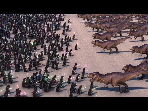 1000 TREX vs 30000 JEDI - Ultimate Epic Battle Simulator UEBS