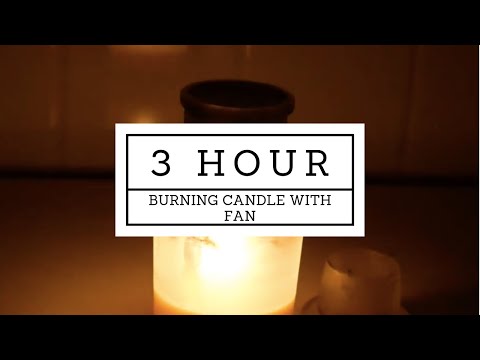 Relaxing candle burning with fan 3 hours background white noise ambience study sleep no talking