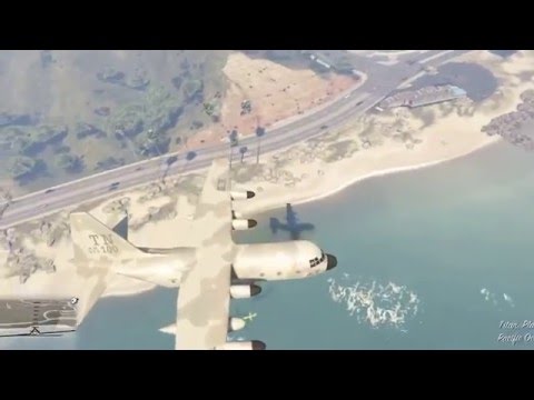 GTA V Stealing military cargo plane!