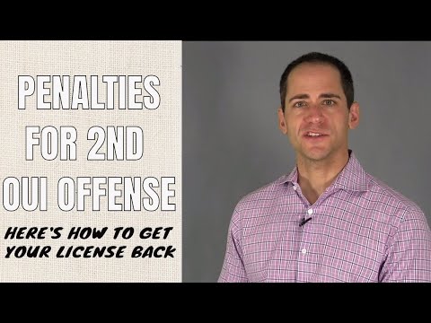 Penalties For 2nd Offense OUI in Massachusetts, how to get your license back