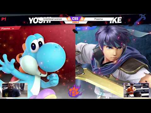 Clemson Smash Series 23 - Pools -  Plasma (Yoshi, Bowser Jr.) vs. IonicBearCannon (Ike) - SSBU