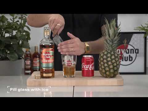 Havana Club Cuban Spiced Rum - The Key Serves - with Coke & Pineapple