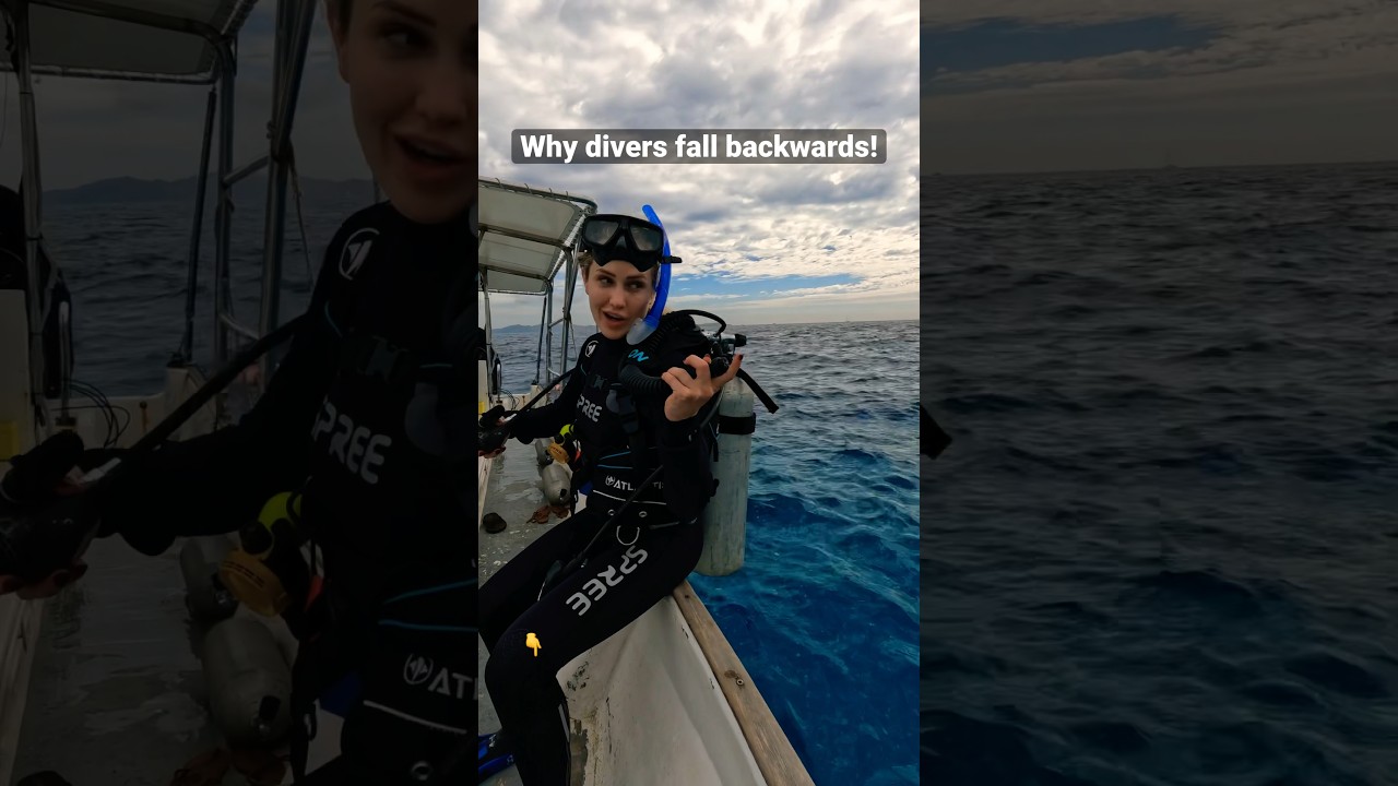 Why scuba divers fall backwards