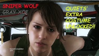 Metal Gear Solid 5 Phantom Pain - Quiet&#39;s Extra Costume Sniper Wolf &amp; Gray XOF