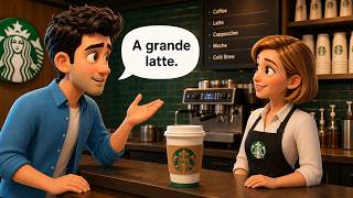 ☕ How to Order Coffee at Starbucks | Slow and Easy English Story for Beginners