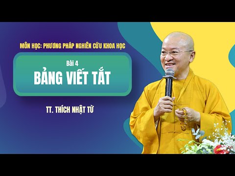 Bảng viết tắt - Thầy Nhật từ dạy môn Phương pháp Nghiên cứu khoa học