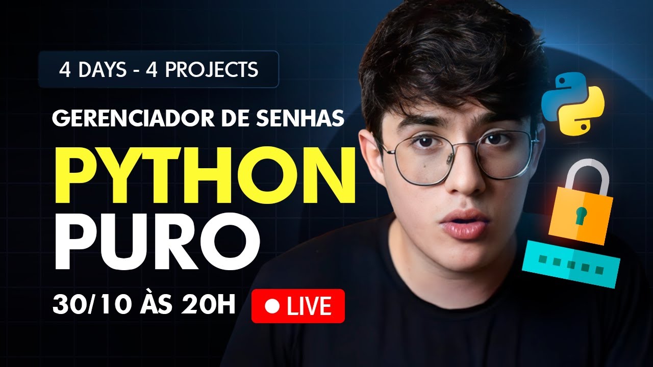 Gerenciador de senhas com PYTHON PURO | 4 Days 4 Projects #01