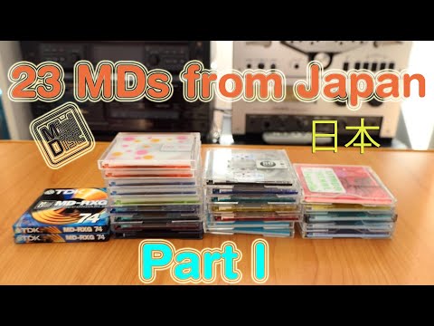 Unboxing 23 MDs (minidiscs) from Japanese Domestic Market 50fps (part I)!