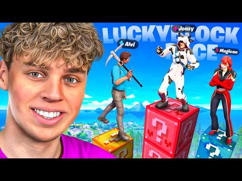 YOUTUBER LUCKY BLOCK RENNEN in FORTNITE! 🎲