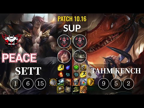 JDG Peace Sett vs Tahm Kench Sup - KR Patch 10.16