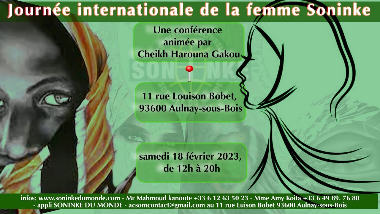 JOURNÉE INTERNATIONALE DE LA FEMME SONINKÉ infos: www.soninkedumonde.com