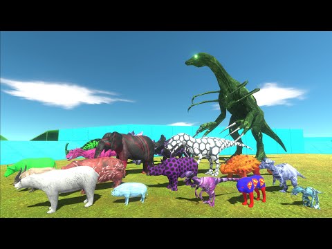 Escape from ALIEN THERIZINOSAURUS - Escape from Monster - Animal Revolt Battle Simulator